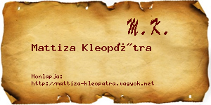 Mattiza Kleopátra névjegykártya
